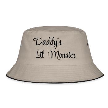 Daddy's little monster - Bucket Hat - khaki/black - Front