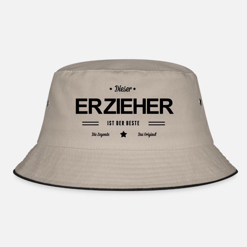 Bester Erzieher - Bucket Hat - Khaki/Schwarz
