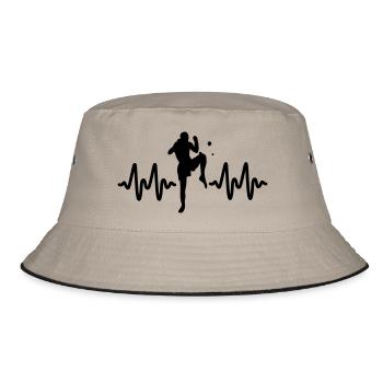 Kickboxen - Bucket Hat - Khaki/Schwarz - Vorne