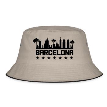 barcelona - Bucket Hat - Khaki/Schwarz - Vorne