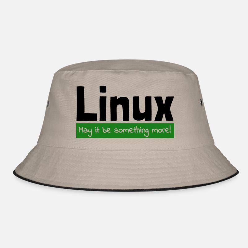 Linux Computer Computerarbeit witzige Sprüche Nerd - Bucket Hat - Khaki/Schwarz