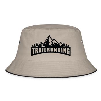 Trail Running Sports - Bucket Hat - khaki/black - Front
