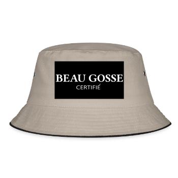 Certified Handsome Kid Logo - Bucket Hat - khaki/black - Front