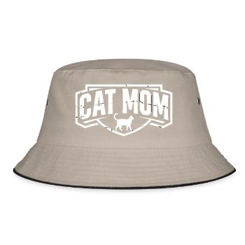 Blason vintage de la Cat Mom - Bob - kaki/noir - Devant