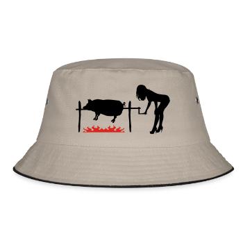 BBQ pork - Bucket Hat - khaki/black - Front