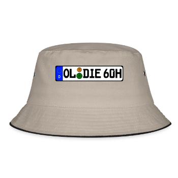 Oldie 60 years history - Bucket Hat - khaki/black - Front