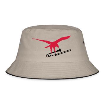 eagle trombone - Bucket Hat - Khaki/Schwarz - Vorne