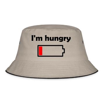 Hungry - Bucket Hat - khaki/black - Front