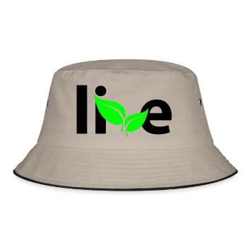 Live - Bucket Hat - Khaki/Schwarz - Vorne