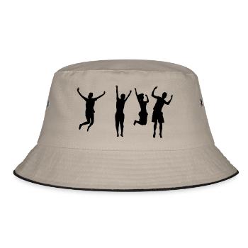 Freunde - Bucket Hat - Khaki/Schwarz - Vorne
