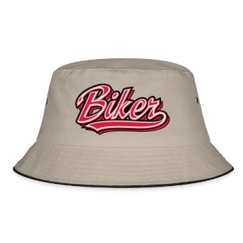 biker - Bucket Hat - khaki/black - Front