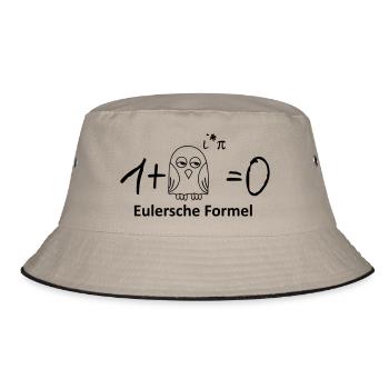Eulersche Formel Eule Pi - Bucket Hat - Khaki/Schwarz - Vorne