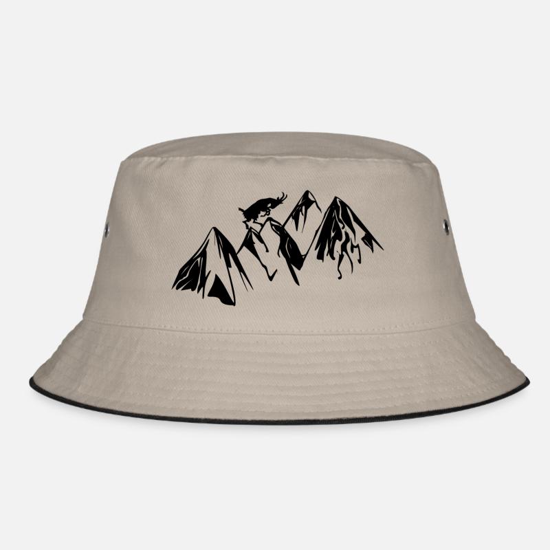 Berg Ziege Wandern Gipfel Geschenk Geschenkidee Bucket Hat