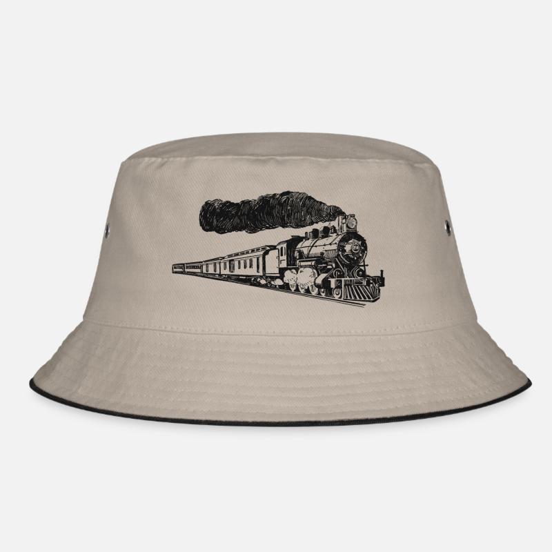 Zug-eisenbahn-dampflok-lo Bucket Hat