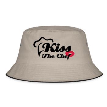 Kiss The Chef - Bucket Hat - khaki/black - Front