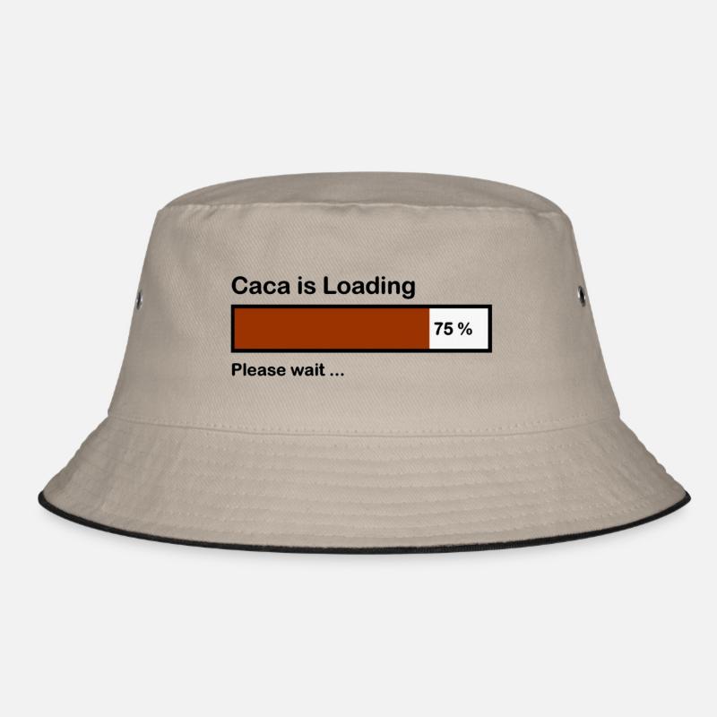 Progress bar is loaded poo - Bucket Hat - khaki/black