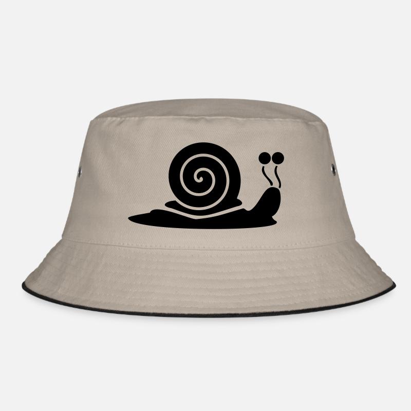 Snail with snail shell Bucket Hat