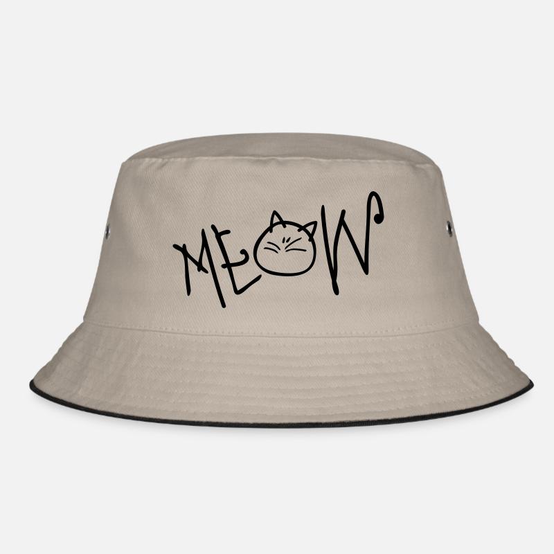 MEOW text cat Bucket Hat