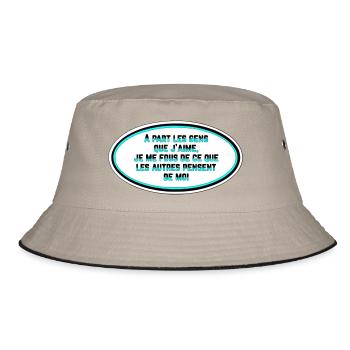 I don't care what people think of me - Bucket Hat - khaki/black - Front