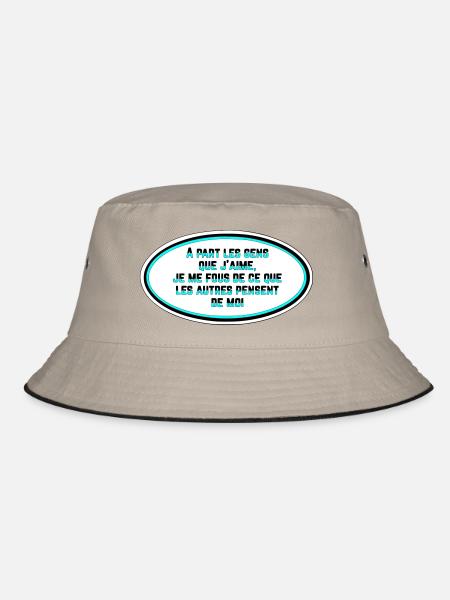 I don't care what people think of me - Bucket Hat - khaki/black - Front