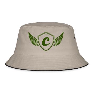 wappen c - Bucket Hat - Khaki/Schwarz - Vorne