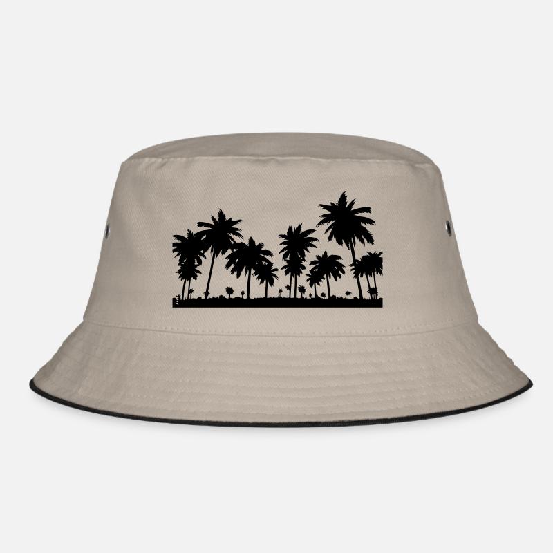 palmen - Bucket Hat - Khaki/Schwarz