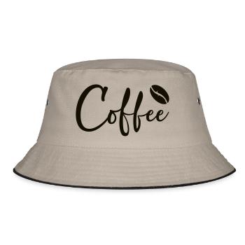 Coffee - Bucket Hat - Khaki/Schwarz - Vorne