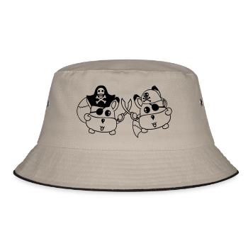 2 petit pirate mignon renards oeil sabre duel - Bob - kaki/noir - Devant