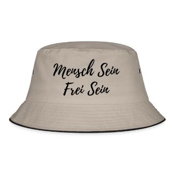 Mensch Sein - Bucket Hat - Khaki/Schwarz - Vorne