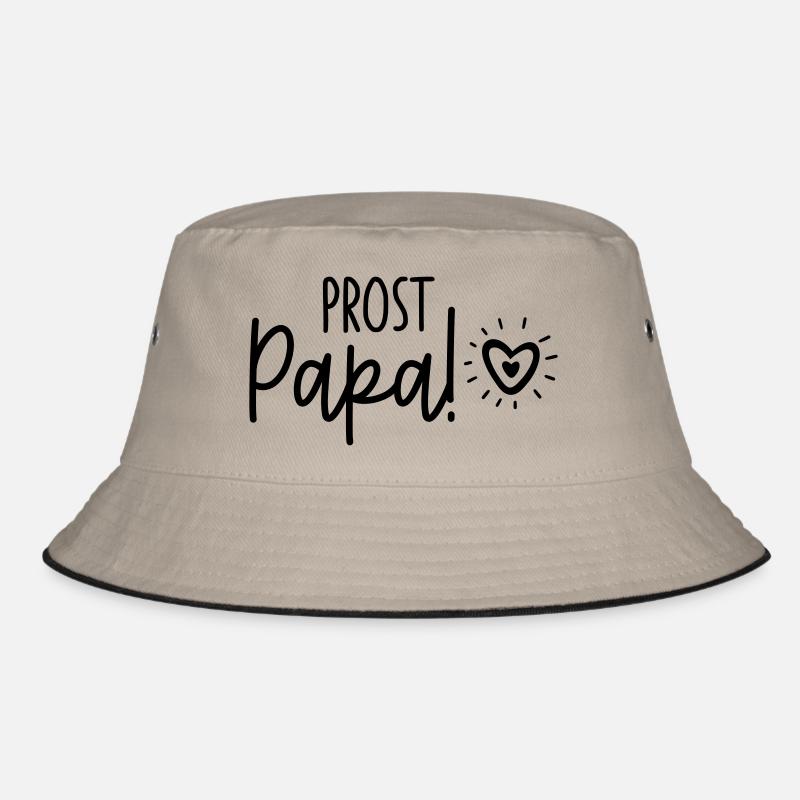 Papa Papi Vater Tochter Sohn Vatertag Männer Shirt Bucket Hat