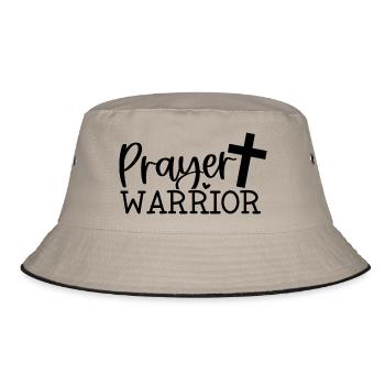 prayer warrior - Bucket Hat - khaki/black - Front