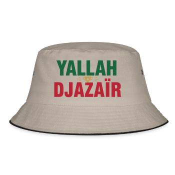 Yallah Djazair Champion Algérie | Foot Supporter - Bob - kaki/noir - Devant
