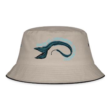Tiefsee Monster - Pelikanaal - Bucket Hat - Khaki/Schwarz - Vorne