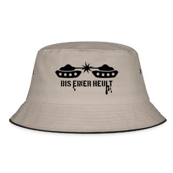 Bis einer heult! - Bucket Hat - Khaki/Schwarz - Vorne