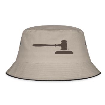 Gavel Richterhammer Hammer Auction Auctioneer - Bucket Hat - khaki/black - Front