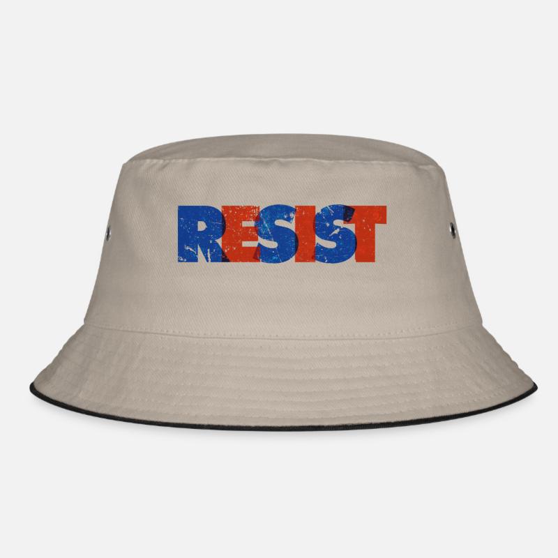 Resist Distressed Bucket Hat