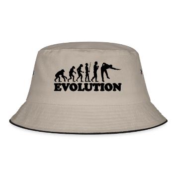 Billard Geschenk Evolution Snooker Pool idee - Bucket Hat - Khaki/Schwarz - Vorne