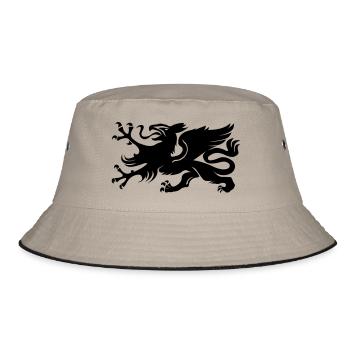 Wappen Rostock Greif - Bucket Hat - Khaki/Schwarz - Vorne