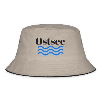 Ostsee transparent - Bucket Hat - Khaki/Schwarz - Vorne