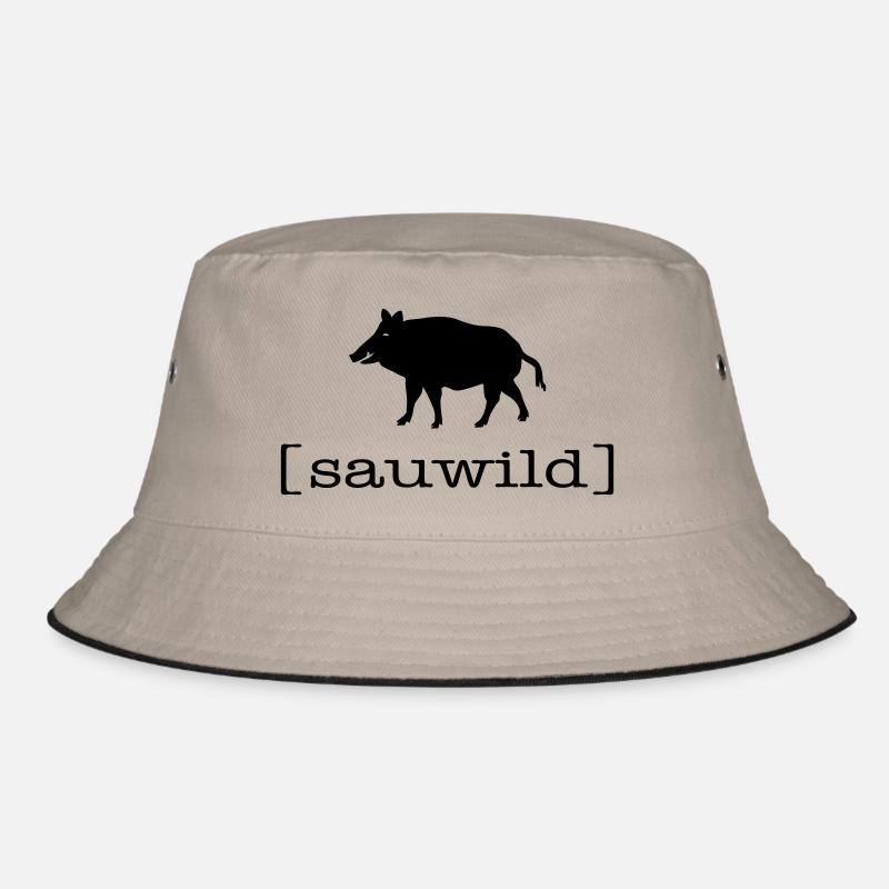 sauwild wild sau wildschwein wildsau schwein eber Bucket Hat
