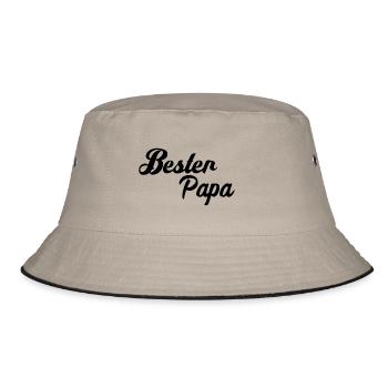 Bester Papa - Bucket Hat - Khaki/Schwarz - Vorne