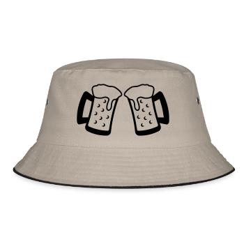 Beer - Bucket Hat - Khaki/Schwarz - Vorne