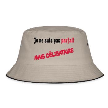 Je ne suis pas parfait mais celibataire - Bob - kaki/noir - Devant