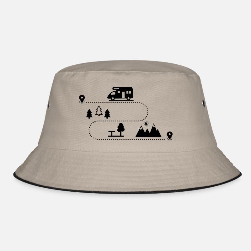 Wohnmobil - Bucket Hat - Khaki/Schwarz