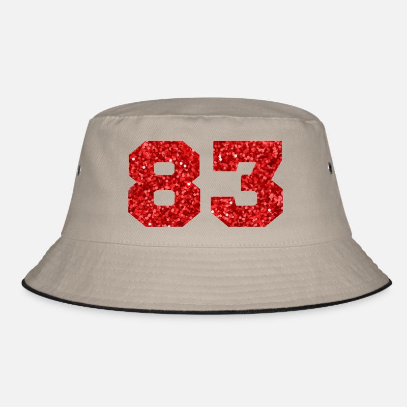 Numéro 83 paillettes rouge - 83e anniversaire - Bob - kaki/noir