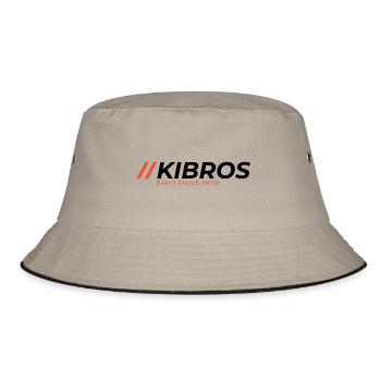 KIBROS Orange Schwarz Facebook Titelbild - Bucket Hat - Khaki/Schwarz - Vorne