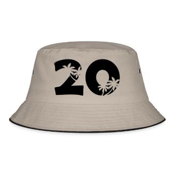 20 - Bucket Hat - Khaki/Schwarz - Vorne