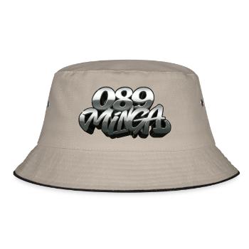 089 Minga Logo - Bucket Hat - Khaki/Schwarz - Vorne