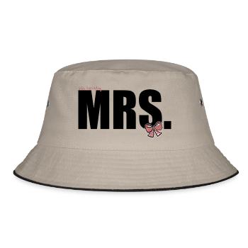 his lovely Mrs - Bucket Hat - Khaki/Schwarz - Vorne