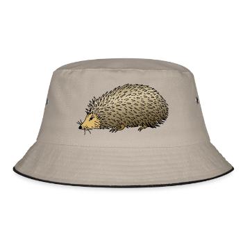 Igel - Bucket Hat - Khaki/Schwarz - Vorne